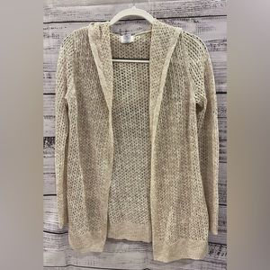 Sigrid Olsen open cardigan with hood